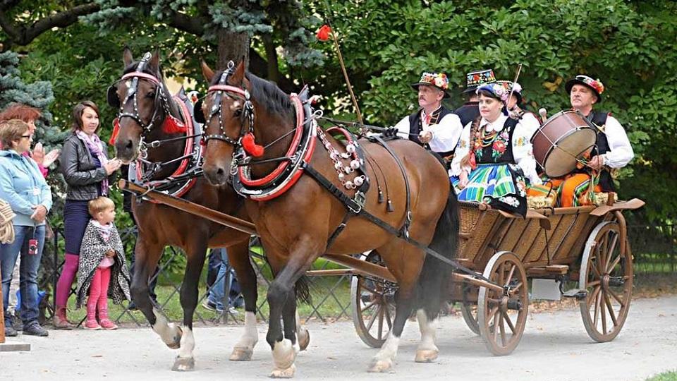Devadesátka EquiTV: Park v Kroměříži hostil soutěž tradičních zápřeží